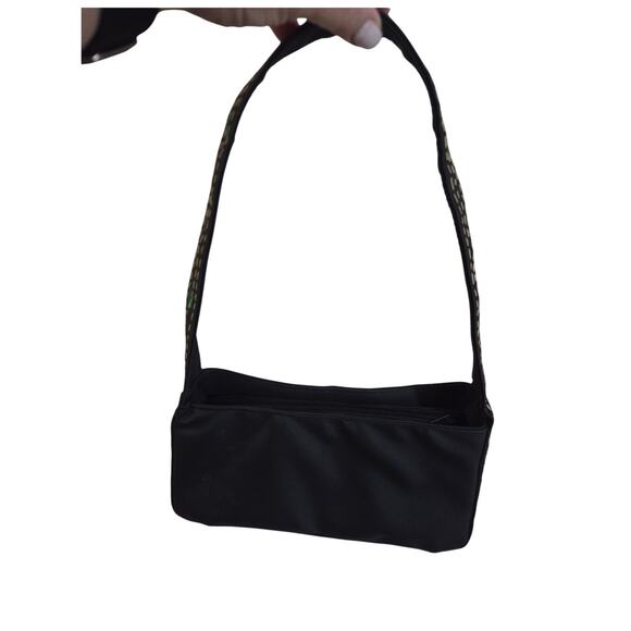 Vtg Y2K Embroidered Beaded PVC Arm Purse Floral Tulip - Picture 3 of 14